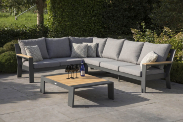Preview: EXOTAN® Gartenlounge-Set Valerie Links Anthrazit / Nanotex